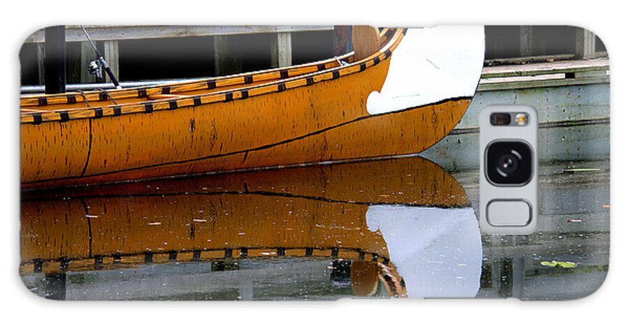Photography Galaxy Case featuring the photograph Reflection of a Canoe by Jale Fancey