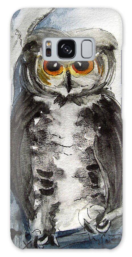 Owl Galaxy Case featuring the painting Rocky Mountain Owl by Dawn Derman