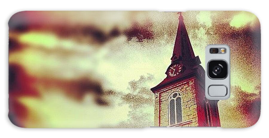 Church Galaxy Case featuring the photograph Sacred Heart Church Steeple 1 by Rex Pennington