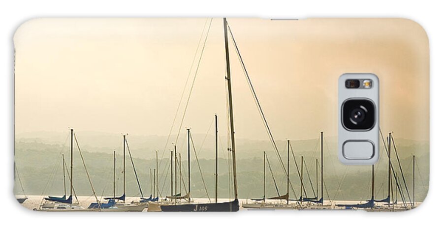 Nyack Galaxy Case featuring the photograph Sailboats Moored in the Harbor by Ann Murphy