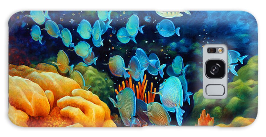 Key Words: Landscape Galaxy Case featuring the painting Sea eScape II - Wayward Fish by Nancy Tilles