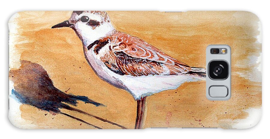 Bird Galaxy Case featuring the painting Snowy Plover by Chriss Pagani