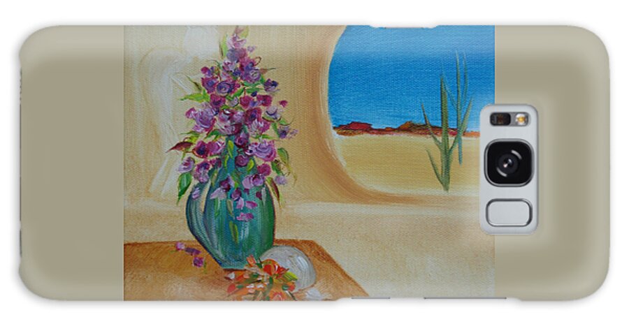 Kokopelli Galaxy Case featuring the painting Southwestern 3 by Judith Rhue