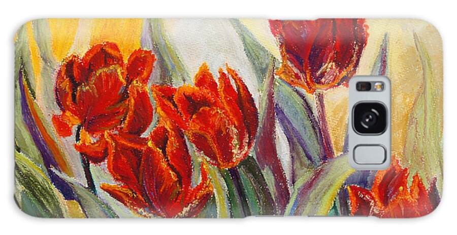Barbara Pommerenke Galaxy Case featuring the pastel Spring Fire by Barbara Pommerenke