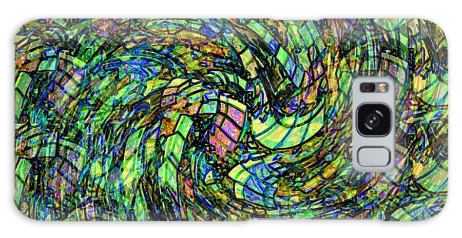Abstract Galaxy Case featuring the digital art Stained Glass in Abstract by Leslie Revels