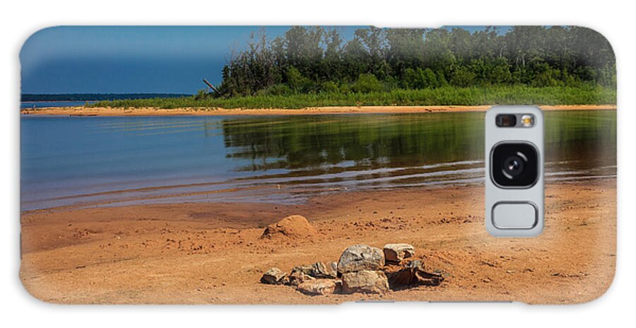  Norman Oklahoma Galaxy Case featuring the photograph Stones on the Beach by Doug Long