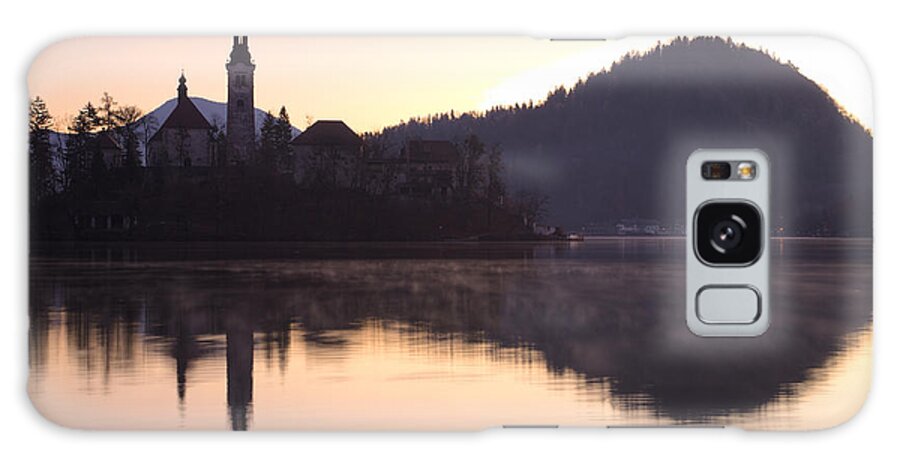 Bled Galaxy Case featuring the photograph Sunrise over Lake Bled by Ian Middleton