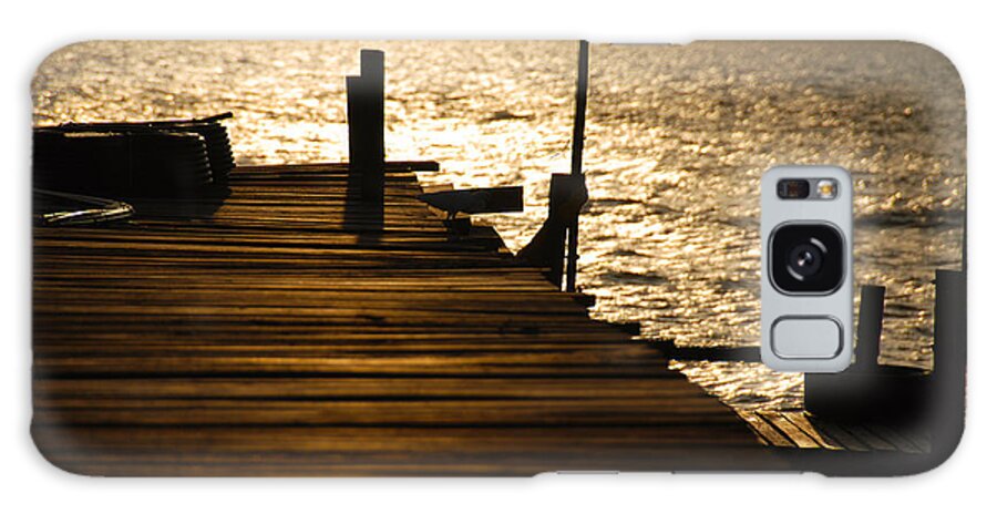 Sunset Photo Galaxy Case featuring the photograph Sunset at the Pier by Ivy Ho