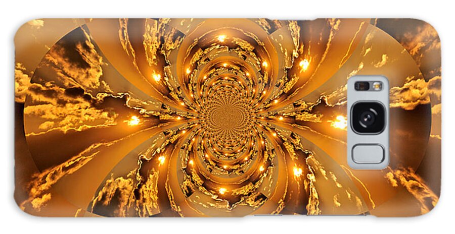 Abstract Galaxy Case featuring the photograph Sunset Kaleidoscope 4 by Marty Koch