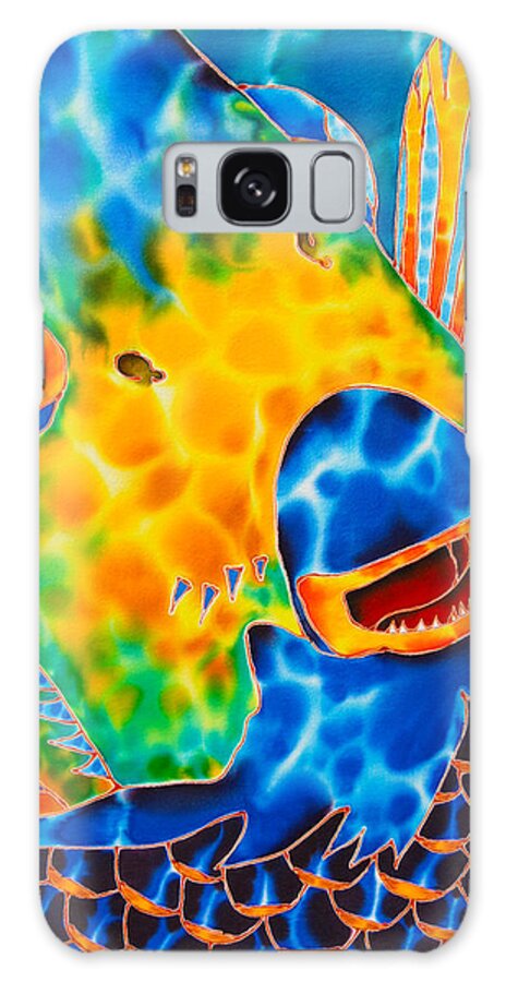 Fish Art Galaxy Case featuring the painting Queen Angelfish by Daniel Jean-Baptiste
