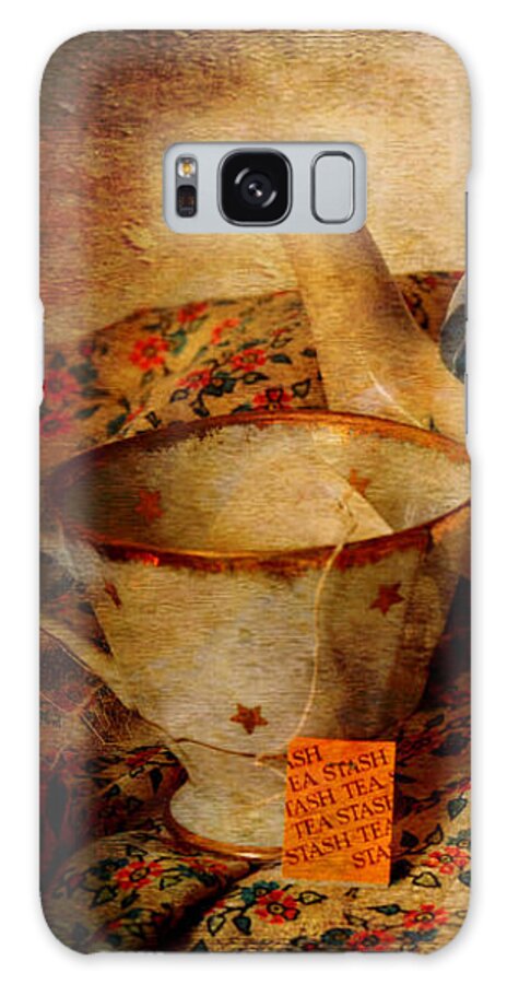 Tea Galaxy Case featuring the photograph Tea and pear by Toni Hopper