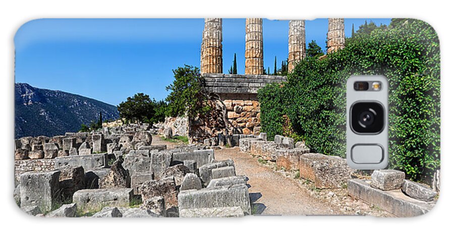Ancient Galaxy Case featuring the photograph Temple of Apollo - Delphi by Constantinos Iliopoulos