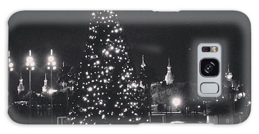  Galaxy Case featuring the photograph The Night Shot- Tree Lit Up by Gilberto Bernal