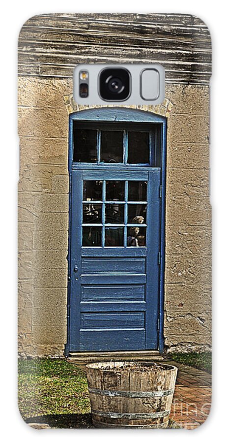 Cedar Creek Winery Galaxy Case featuring the photograph The Old Blue Door by Mary Machare
