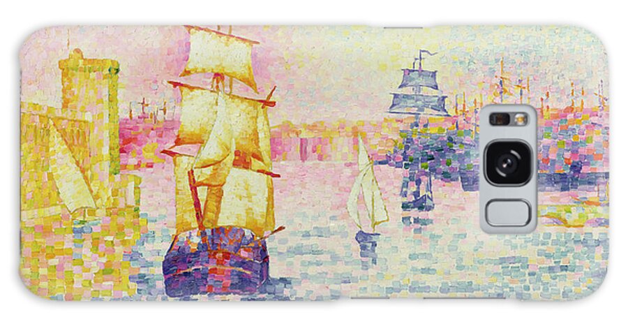 The Port Of Marseilles Galaxy Case featuring the painting The Port of Marseilles by Henri-Edmond Cross