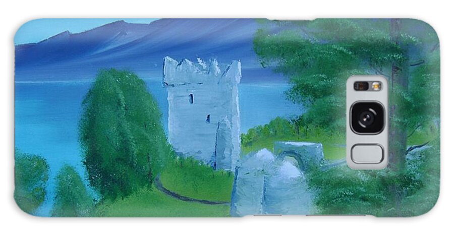 Painting Galaxy Case featuring the painting Urquhart Castle #1 by Charles and Melisa Morrison