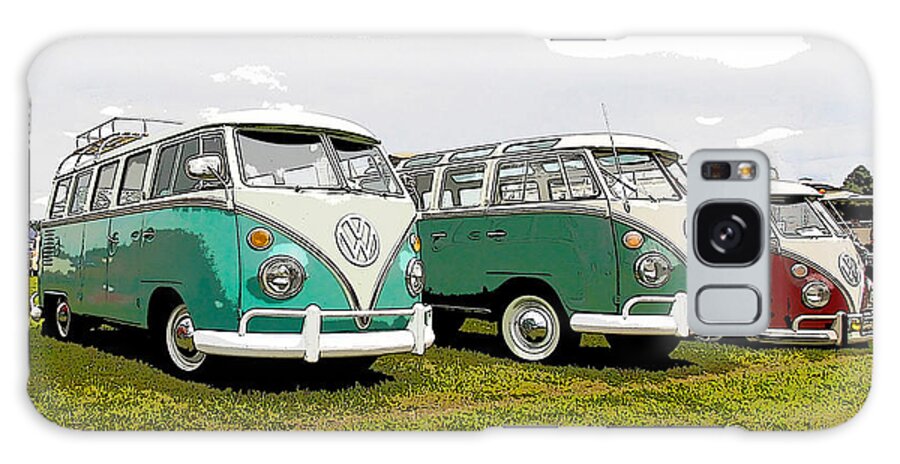 Volkswagen Galaxy Case featuring the photograph Volkswagen Bus Row by Steve McKinzie