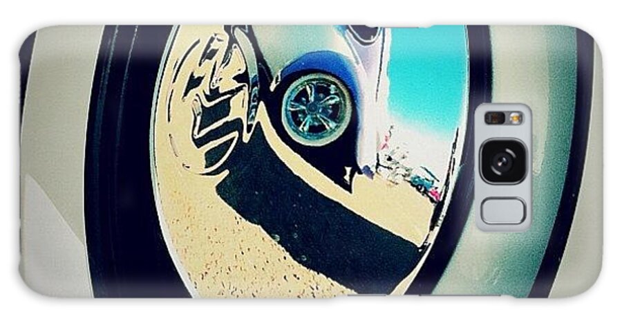 Hubcap Galaxy Case featuring the photograph #vw #volkswagon #reflection #hubcap by Exit Fifty-Seven