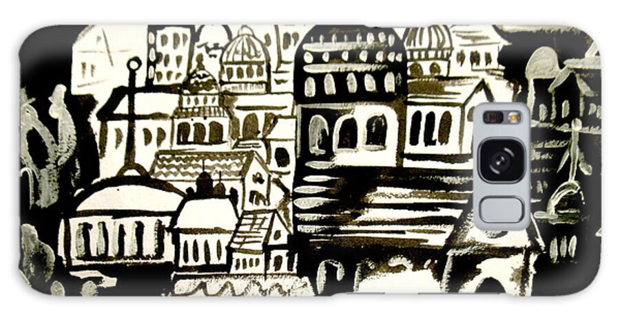 Buildings Galaxy S8 Case featuring the painting Walk my Streets by Amy Sorrell