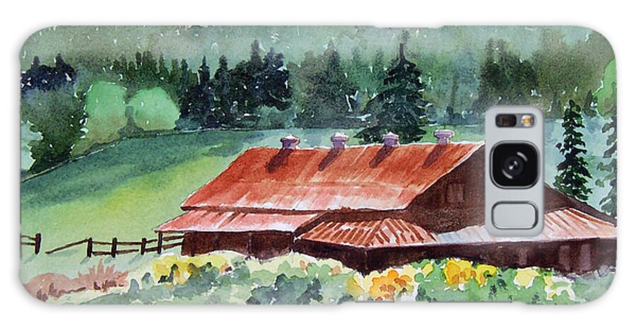 Paintings Galaxy S8 Case featuring the painting Washington Barn by Christine Lathrop