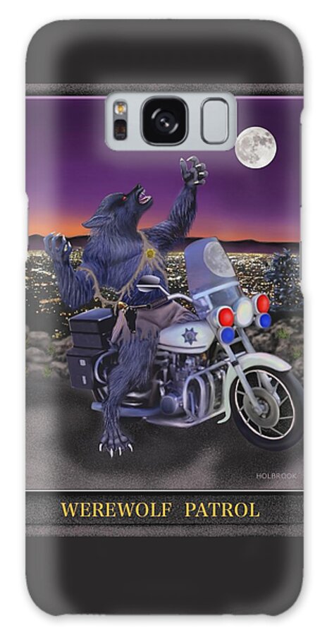 Halloween Galaxy Case featuring the digital art Werewolf Patrol by Glenn Holbrook