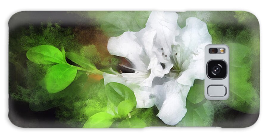 Azalea Galaxy Case featuring the digital art White Azalea by Frances Miller