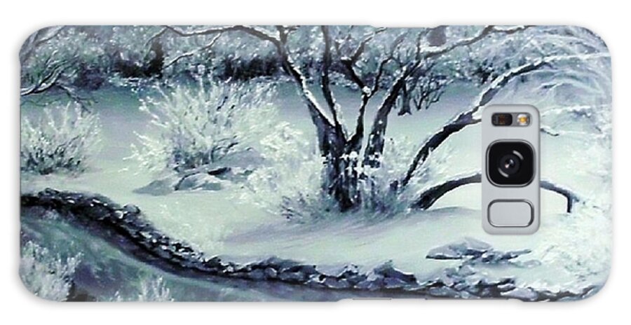 Winter Galaxy Case featuring the painting Winter 2 by Peggy Miller