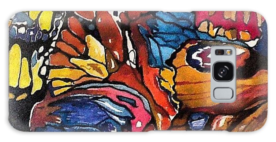 Butterfly Galaxy S8 Case featuring the painting Butterflies Wings........ #1 by Sandra Lira