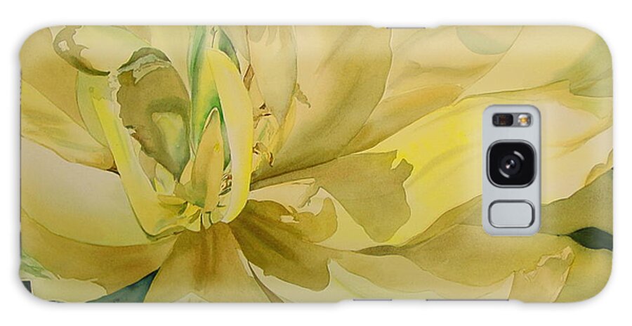 Watercolor Galaxy Case featuring the painting Yellow Challenge by Marlene Gremillion