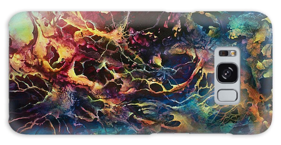 Fantasy Galaxy Case featuring the painting ' Dragons Light ' by Michael Lang