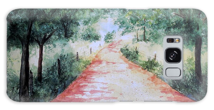 Country Road Galaxy S8 Case featuring the painting A Country Road by Vicki Housel