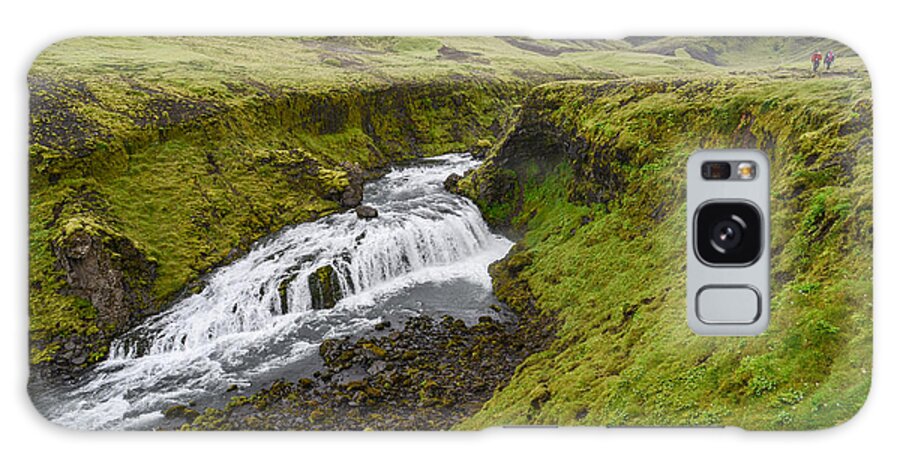 Iceland Galaxy Case featuring the photograph Fimmvorduhals Waterfall by Alex Blondeau