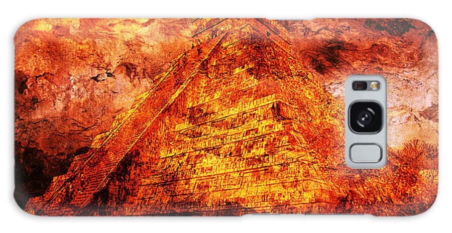 Mayan Digital Art Galaxy S8 Case featuring the digital art C H I C H E N . I T Z A . Pyramid by J U A N - O A X A C A