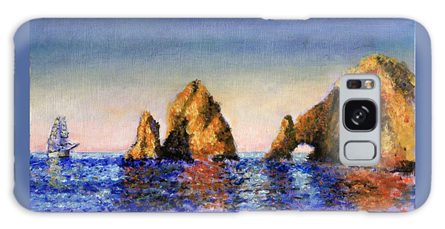 Ocean Galaxy Case featuring the painting Los acantilados de Cabo San Lucas by David Zimmerman