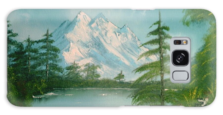 Lake Galaxy Case featuring the painting Mountain High by Jim Saltis