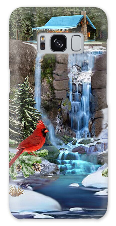 Red Cardinals Galaxy Case featuring the digital art The Cardinal Rules by Glenn Holbrook