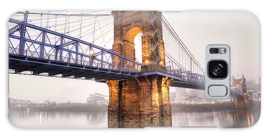 Roebling Bridge Galaxy Case featuring the photograph The Roebling Bridge by Keith Allen