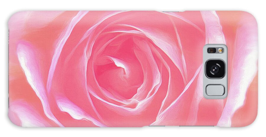 Flowers-abstract Art Galaxy Case featuring the photograph A Pink Rose #1 by Scott Cameron