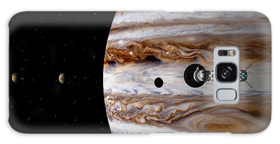 Spaceship Galaxy Case featuring the digital art A sense of scale #2 by David Robinson