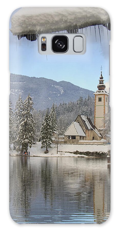 Bohinj Galaxy Case featuring the photograph Alpine winter clarity #1 by Ian Middleton