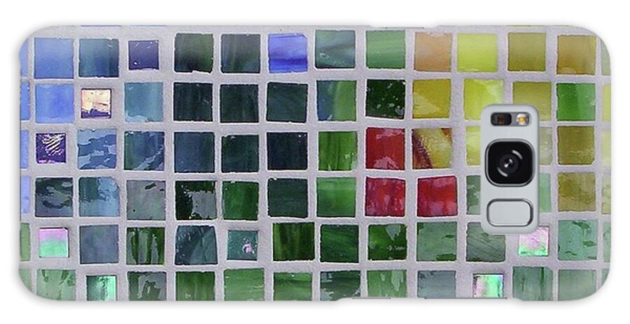 Mosaics Galaxy Case featuring the glass art Arrival by Suzanne Udell Levinger