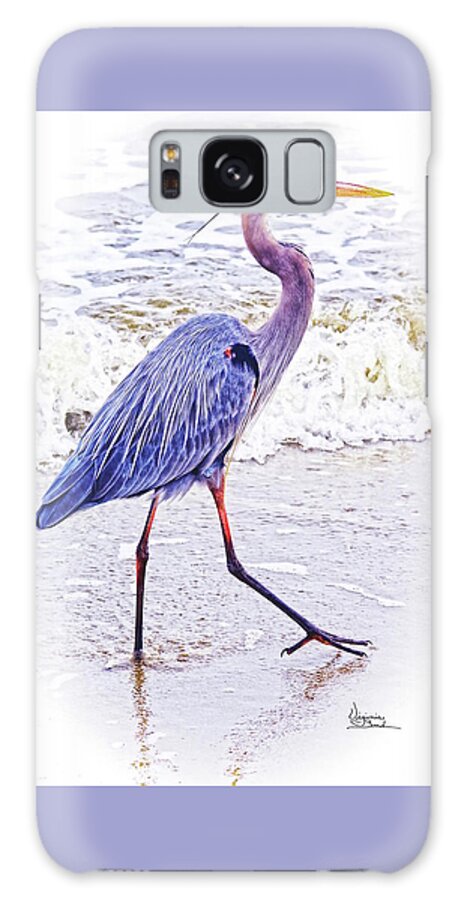 Ocean Galaxy S8 Case featuring the painting Beach Walker #2 by Virginia Bond