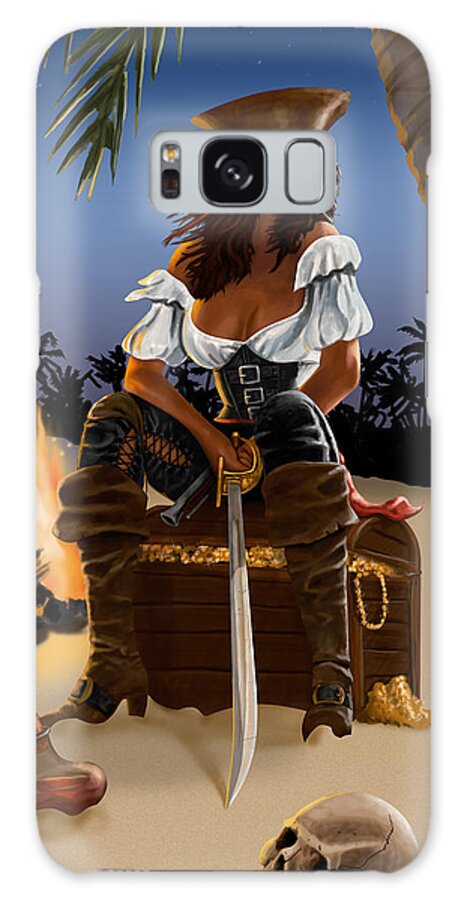 Pirate Galaxy Case featuring the digital art Buckling the Swash by Doug Schramm