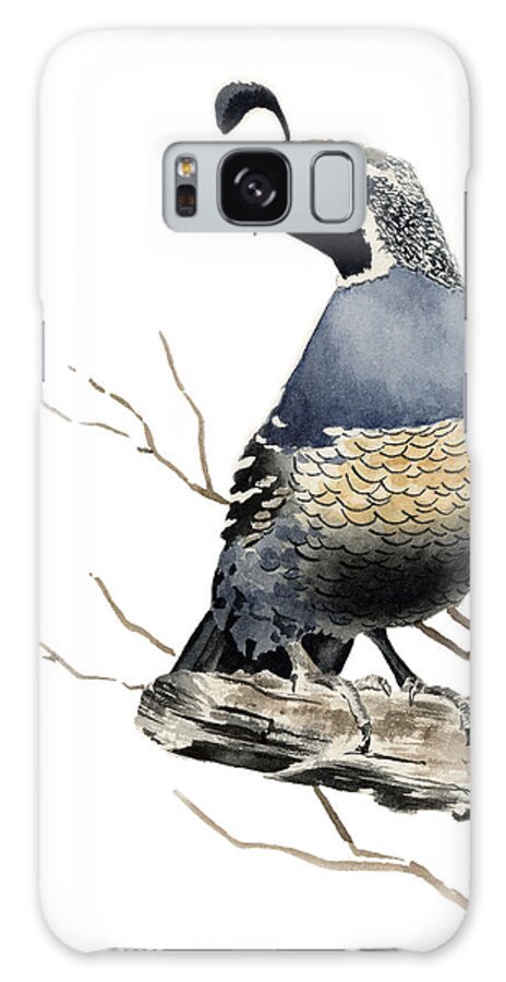 California Galaxy Case featuring the painting California Quail #1 by David Rogers