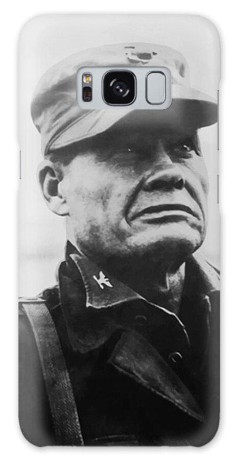 Chesty Puller Galaxy Case featuring the painting Chesty Puller #1 by War Is Hell Store