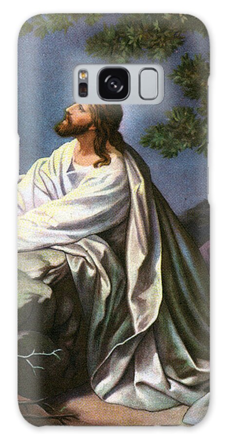 Garden Galaxy Case featuring the painting Christ in the Garden of Gethsemane by Heinrich Hofmann