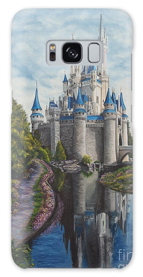 Disney Art Galaxy Case featuring the painting Cinderella Castle by Charlotte Blanchard
