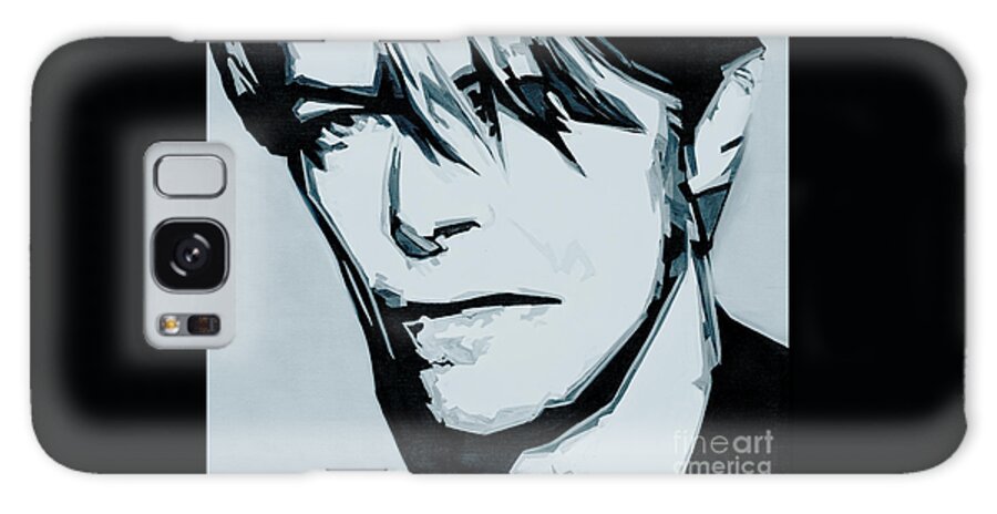 David Bowie Galaxy Case featuring the painting Born Under a Stone Born With a Single Voice. BOWIE by Tanya Filichkin