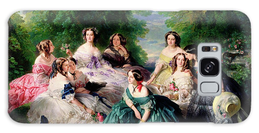Empress Eugenie Galaxy Case featuring the painting Empress Eugenie Surrounded by her Ladies in Waiting #1 by Franz Xaver Winterhalter