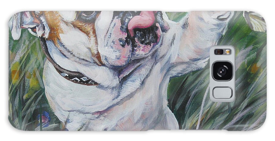 English Bulldog Galaxy S8 Case featuring the painting English Bulldog #1 by Lee Ann Shepard